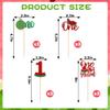 12-Piece Glittery Watermelon "One" Cupcake Toppers - Fruit Theme Cake Picks for 1st Birthday & Summer Party Desserts view 4