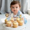 12 PCS Jungle Animals Cupcake Toppers Lion Monkey Zebra Hippo Giraffe Elephant Cupcake Picks for Zoo Animals Theme Baby Shower Kids Birthday Party Cupcake Decorations Supplies view 3
