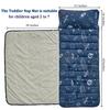 DuShow Toddler Nap Mat with Removable Pillow and Minky Fleece Blanket,Extra Large Rolled Napping Mat,Slumber Bags for Boys,Kids Sleeping Mat for Daycare,Preschool Kindergarten,Navy Blue,Space view 4