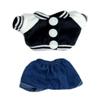 niannyyhouse Baseball Jacket and Jeans Doll Clothes Set, 15-17cm Plush Animal Accessories, Stuffed Toy Dress Up Outfit (Black) view 1
