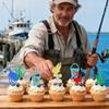 16 PCS Fishing Cupcake Topper Fisherman Theme Cupcake Picks for Birthday Party Decoration Fishermen Go Fishing Theme Party Decorations Supplies view 3