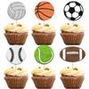 12 PCS Sports Cupcake Toppers Ball Games Theme Cupcake Decoration for Baby Shower Sports Theme Birthday Party Cupcake Decorations Supplies view 1