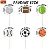 12 PCS Sports Cupcake Toppers Ball Games Theme Cupcake Decoration for Baby Shower Sports Theme Birthday Party Cupcake Decorations Supplies view 4