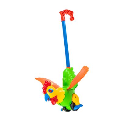 FELTECHELECTR Plastic Walker with Detachable Handle Rooster Cart Push for Early Learning and Balance Development Colored Educational Plaything Random Color