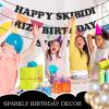 Happy Skibidi RIZZ Birthday Sigma Funny Banner, Skibidi Party Banner for Wall, Pre-Strung Funny Birthday Decorations for Teens, Zoomer Gen Z Slang Party Supplies view 4