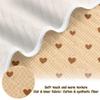 CUPADA Baby Blankets Infant Blanket Brown Hearts on Transparent Toddler Blankets Soft Warm Personalized Nap Blanket for Daycare Stroller Cover view 3