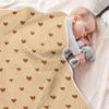 CUPADA Baby Blankets Infant Blanket Brown Hearts on Transparent Toddler Blankets Soft Warm Personalized Nap Blanket for Daycare Stroller Cover view 4