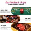 30-100 PCS 12 Grams Personalized Clay Casino Chips with Logo Custom Clay Poker Chips for Halloween,Wedding Gift 40MM Customized Metal Poker Chips Custom Golf Ball Makers Chips(B) (Light Blue) view 3