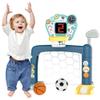 2026 Updated 4 in 1 Adjustable Basketball Hoop Soccer Goal for Toddlers 1-3,Kids Sports Toys with Golf Toy, LED Scoreboard, Music & Educational Games,Indoor & Outdoor Baby Activity Center view 1