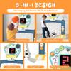 2026 Updated 4 in 1 Adjustable Basketball Hoop Soccer Goal for Toddlers 1-3,Kids Sports Toys with Golf Toy, LED Scoreboard, Music & Educational Games,Indoor & Outdoor Baby Activity Center view 3