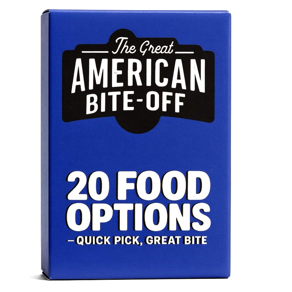 The Great American Bite-Off Food Decision Cards for Dinner | 20 Food Options Card Deck | Food Dice Alternative for Couples, Friends & Families | Quick Pick Restaurant & Meal Chooser | Food Dice