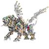 3D Metal Puzzle Model Kit, 700Pcs 3D Steampunk DIY Building Bengal Tiger Model with LED Lights & Detachable Wings, Unique Desk Creative Art Decorations Gift for Adults view 1