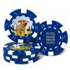 30-100 PCS 12 Grams Personalized Clay Casino Chips with Logo Custom Clay Poker Chips for Halloween,Wedding Gift 40MM Customized Metal Poker Chips Custom Golf Ball Makers Chips(B) (Dark Blue) view 1