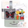Baby Shower Gifts Basket for Newborn Baby Boy Girl Gender Reveal with Newborn Essentials Baby Rattles Blanket Onesie Black and White High Contrast Baby Book Toys 0-6 Months Baby Girls Boys Shower Gift view 1