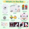 Baby Shower Gifts Basket for Newborn Baby Boy Girl Gender Reveal with Newborn Essentials Baby Rattles Blanket Onesie Black and White High Contrast Baby Book Toys 0-6 Months Baby Girls Boys Shower Gift view 2