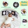 Baby Shower Gifts Basket for Newborn Baby Boy Girl Gender Reveal with Newborn Essentials Baby Rattles Blanket Onesie Black and White High Contrast Baby Book Toys 0-6 Months Baby Girls Boys Shower Gift view 3