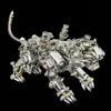 3D Metal Puzzle Model Kit, 650Pcs 3D Steampunk DIY Building Smilodon Tiger Model with LED Lights, Unique Desk Creative Art Decorations Gift for Adults view 3