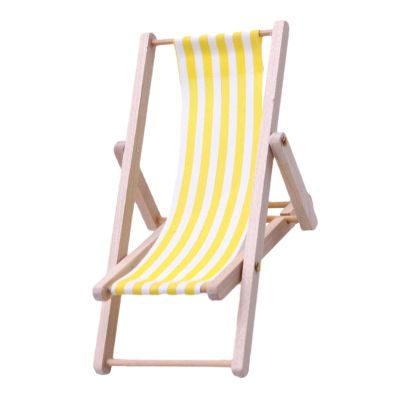 Folding Mini Chair - Beach Lounge Deck Model, Toy Ornament Decoration, Small Desktop Prop, Garden Plant Pool Accessory | Portable Decorative Chair for Summer Party Display Home Outdoor Decor