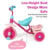 CHEERWAY Tricycle for 3-5 Year Olds, Toddler Trike, Outdoor and Indoor Riding Toy, Low-Height Seat Design, EVA Wheels, Kids Trike with Safety Cloth Sleeve, Gift for Boys and Girls (Pink) view 3