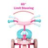 CHEERWAY Tricycle for 3-5 Year Olds, Toddler Trike, Outdoor and Indoor Riding Toy, Low-Height Seat Design, EVA Wheels, Kids Trike with Safety Cloth Sleeve, Gift for Boys and Girls (Pink) view 4