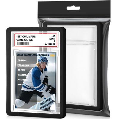 1 Pack Graded Card Slab with PSA Slab Bumper Set, Hard TPU PSA Slab Bumper Protector Guard Graded Card Slab Protectors with Label Position for Game Cards, Sports Cards, Trading Cards
