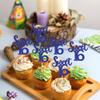 12 Pcs Blue Glitter Sweet 16 Cupcake Topper Number 16 Cupcake Toppers 16th Birthday Cupcake Decoration 16th Cake Decor for Kids Wedding Anniversary Party Decorations view 2