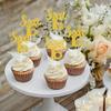 12 Pcs Gold Glitter Sweet 16 Cupcake Topper Number 16 Cupcake Toppers Sixteen Years Old Cupcake Decor for Kids Wedding Anniversary Party Decorations view 4