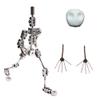 12CM-20CM Metal Skeleton Puppet Figure for Stop Motion Animation, Articulated Hands & Skull, Perfect for Clay Makers & Animation Enthusiasts, Durable & Flexible view 1