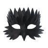 Gothic Black Crow Mask with Feather Shawl,Halloween Raven Feathers Costume for Role-Play Party,Christmas,Masquerad (Black) view 3
