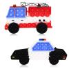 2 PCS Fidget Sensory , Fire Engines and Police Cars Prop, Stress and Anxiety Relief Sensory Objects, Silicone Squeeze Set for Adults School Party Favors view 1