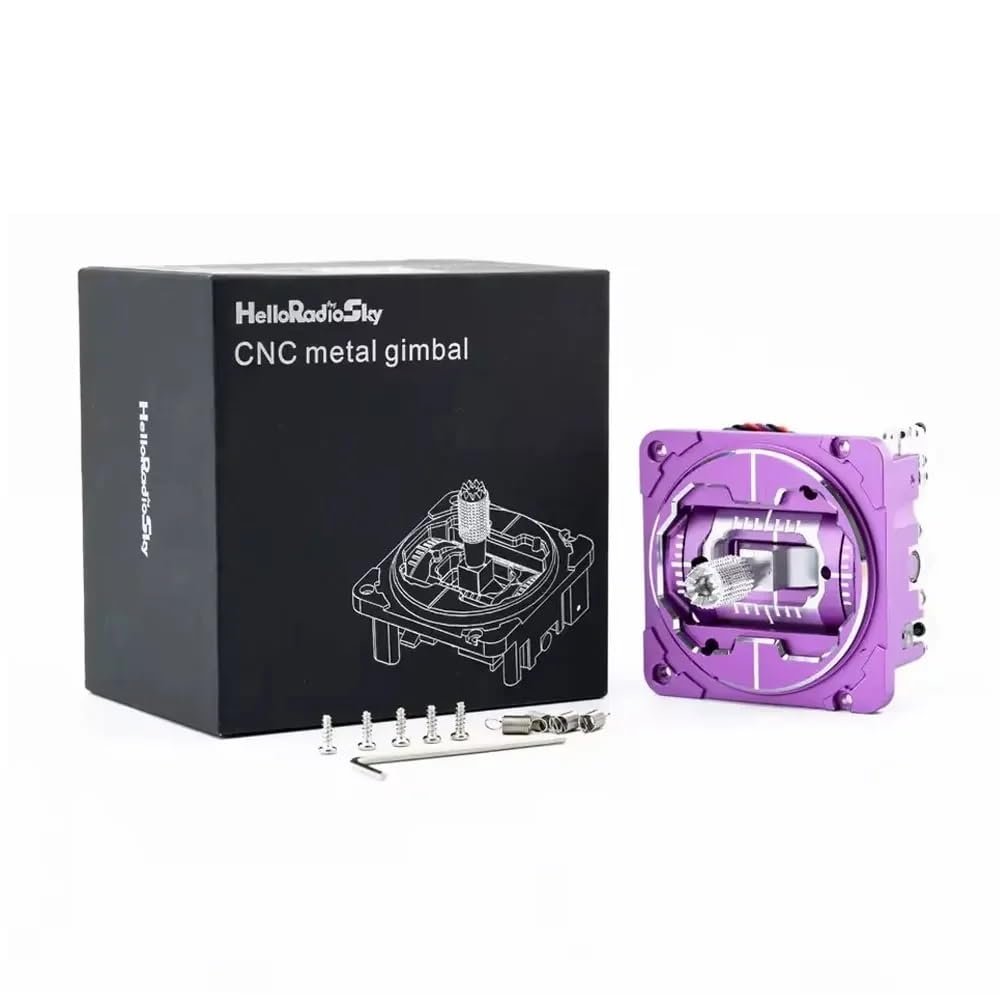 YILIANDE for HelloRadio VG01 CNC Aluminum Hall Gimbal for Stabilizer for V16 V14 Controller Compatible T18 TX16 Boxer RC Drone for FPV(1PCS Purple)