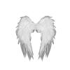 2Pcs Angel Wing with Halo Headband Set,Realistic Halloween Angel Feather Wing Costume for Christmas,Masquerad (White) view 2