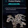 3D Metal Puzzle Three-Headed Dragon Model Kit to Build Difficult  2900PCS DIY Assembly Steampunk Mechanical Mythical Creature Creative Decorations Desk Gift for Adults view 2