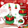 Abbylike Winter Mini Desk Goose Outfit 7 Inch Magnetic Silly Goose Statue Holiday Decor Gifts for Winter Christmas Holiday Magnetic Duck Statue Table Desk Key Holder Decor(Elf Outfit) view 3