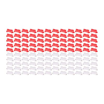 Simhoa DIY Interlocking Race Crash Resistant Fences Road Barriers for 1/14-1/28 RC Vehicles Quick Installation, 120 Pieces