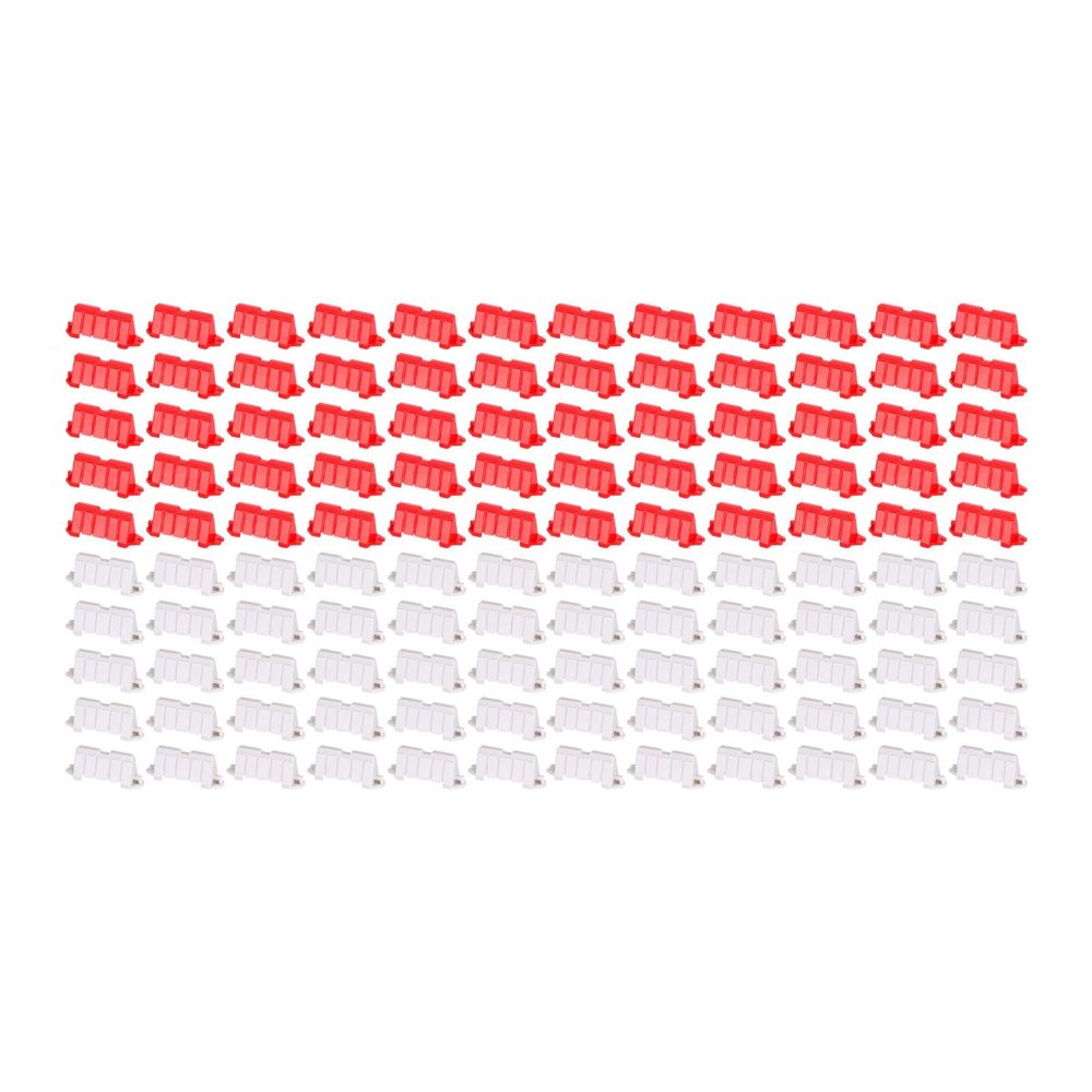 Simhoa DIY Interlocking Race Crash Resistant Fences Road Barriers for 1/14-1/28 RC Vehicles Quick Installation, 120 Pieces