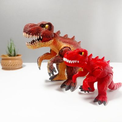 3D Printed Flexible T-Rex Toy  Articulated Dinosaur, Flexible Model & Desk Display  Colors Olive Green, Small: 170mm (Length)