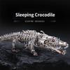 3D Metal Puzzle Sleeping Crocodile Model Kit to Build Difficult  1500PCS DIY Assembly Steampunk Mechanical Marine Organism Creative Decorations Desk Gift for Adults view 2