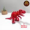 3D Printed Flexible T-Rex Toy  Articulated Dinosaur, Flexible Model & Desk Display  Colors Olive Green, Medium: 215mm (Length) view 4