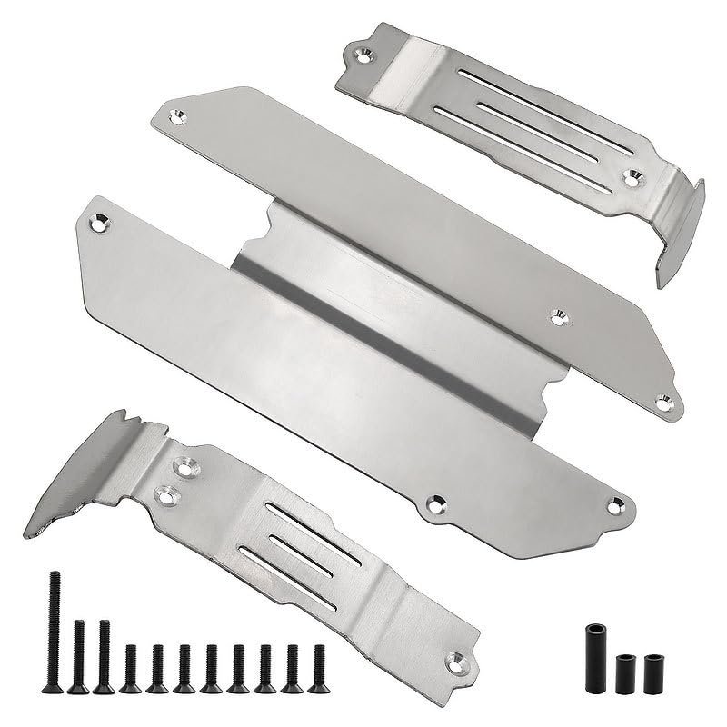 JOYSOG Stainless Steel RC Chassis Guard for Traxxas Mini Slash 4X4 Chassis Armor Protection Skid Plate