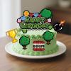 13pcs Pixel Styled Cake Decorations, Cartoon Happy Birthday Cake Cupcake Topper Video Game Themed Party Supplies for Boys Girls Kids view 3