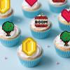 13pcs Pixel Styled Cake Decorations, Cartoon Happy Birthday Cake Cupcake Topper Video Game Themed Party Supplies for Boys Girls Kids view 4