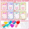 24 Pack Valentines Day Gifts for Kids Classroom with Mini Pop Heart Fidget Toys Keychain, Valentines Day Cards for Kids School, Valentine Exchange Cards for Kid Class Party Favor Toddlers Girls Boys view 2