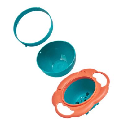 HAKIDZEL Rotary Balance Bowl for Rotating Feeding Bowl with Smooth Rounded Edges Cartoon Design Safe for Self-feeding and Home Use