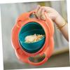 HAKIDZEL Rotary Balance Bowl for Rotating Feeding Bowl with Smooth Rounded Edges Cartoon Design Safe for Self-feeding and Home Use view 3