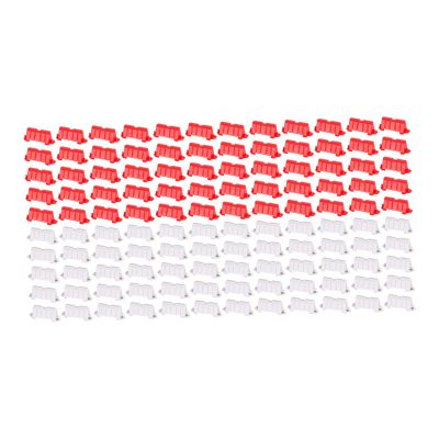 Colaxi DIY Modular RC Track Set Crash Resistant Fences Expandable Adjustable for 1/14-1/28 RC Vehicles Lightweight Accessories, 120 Pieces