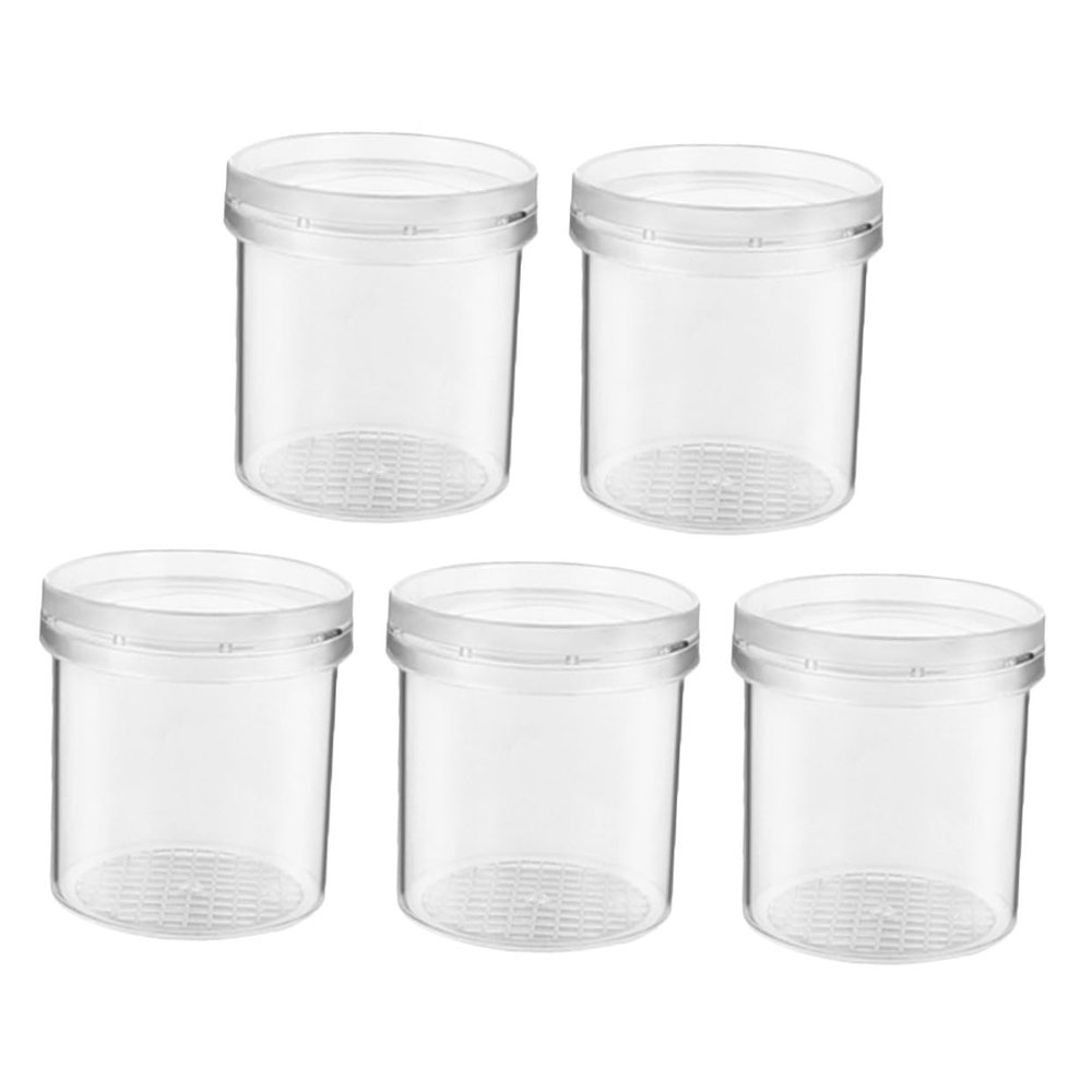 FELTECHELECTR 5Pcs Multi-Function Transparent Insect Observation Boxes for Portable Magnifier Jars with Airflow Lids Outdoor Bug Collector and Educational Science