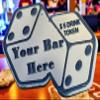 100+ Pieces Custom Plastic Tokens,Cut to Your Shape and Text for Bar Tokens. (abs Plastic, Green with White Text) view 2