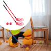 2 Pack Youth Hockey Stick and Ball Set for Indoor Play, Red view 3