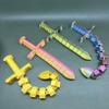 ZGHQHCDRH 3D Printed Transforming Toy Sword, Multi-Color, Articulated Design view 1